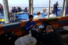 Auf der Fähre, aus der Sonne / on the ferry out of the Sun...