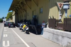 Kurzer Stop in Blumberg bei der Sauschwänzlebahn.
Short stop in Blumberg at the "Sauschwänzle"-Train.