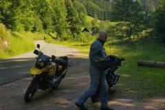 Erster Stop bei Gütenbach, ganz ohne Kaffee oder Verpflegung! /
The first stop near Gütenbach, without coffee or food!