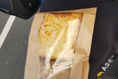 Zweimal Käse-Schinken-Toast zum Frühstück. Lidl hilft./Two ham 'n chesse sandwiches.  Lidl helps.