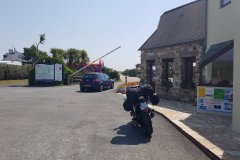 Mein Campingplatz für heute Nacht in Les Pieux./ My campsite for tonight in Les Pieux.