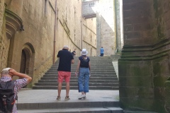 Hier startet die Besichtigung der Abtei, nachdem man den Obulus entrichtet hat./ This ist where your tour through the abbey starts, after you paid your dues, of course.